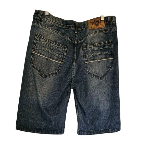 Brooklyn Basement Denim Shorts Size 38 Blue Flat Front - Picture 2 of 5